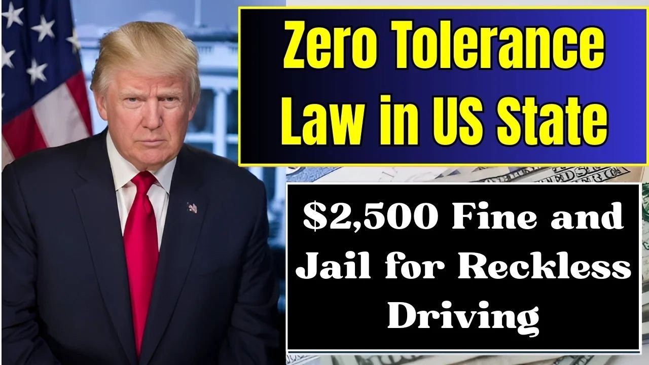 Up to $2,500 Fine and Jail for Reckless Driving Under Zero Tolerance Law in US State